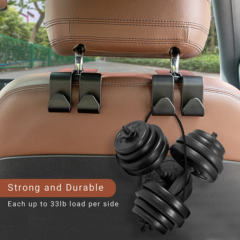 Space-Saver Double Hook Car Back Seat Hangers - Image 2