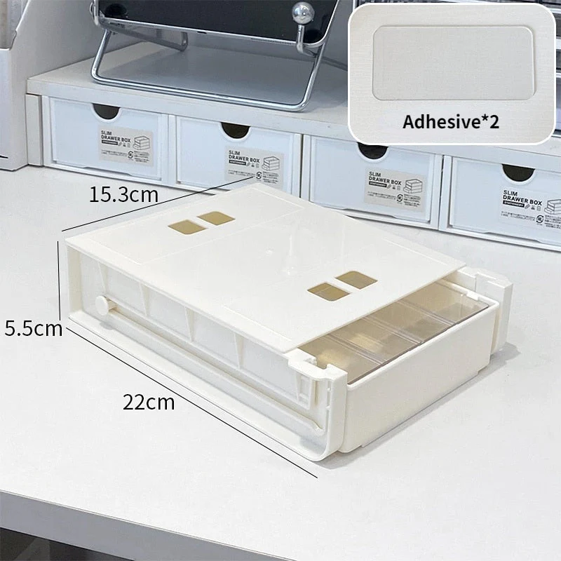 Clever Under Desk Hidden Sliding Drawer Organizer - Image 2