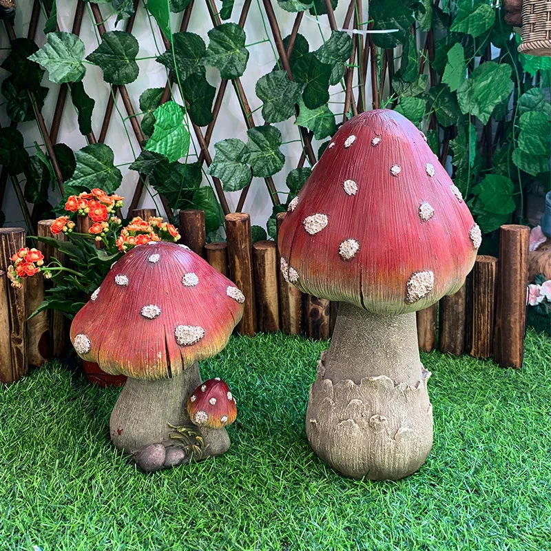 Outdoor Fairy Mushroom Resin Garden Decor - Image 2