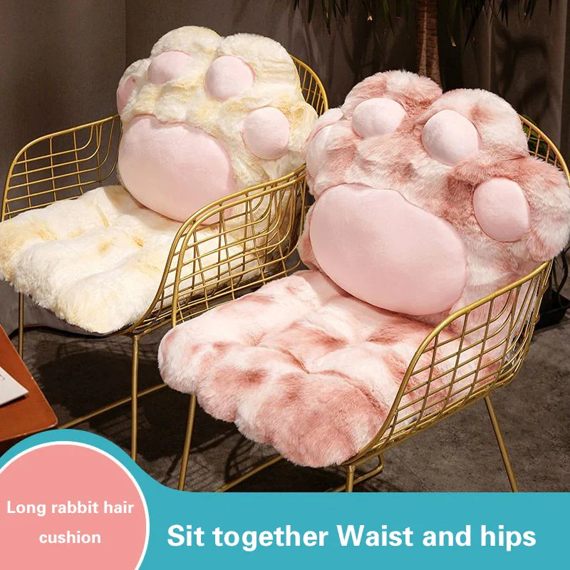 Cozy Cat Paw Plush Seat Pillow - Image 2