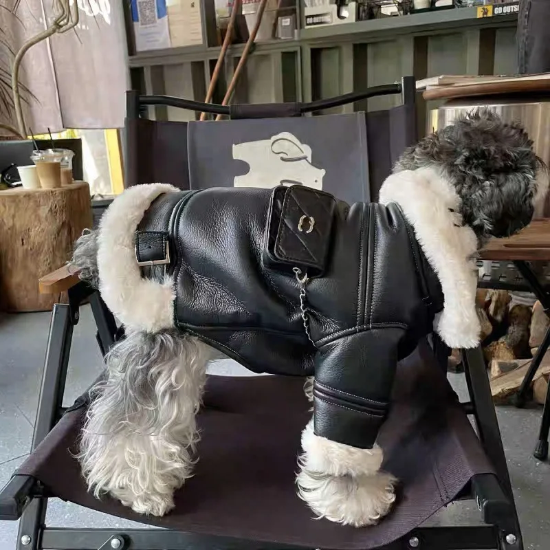 Biker Motorcycle Cotton Dog Coat - Image 3