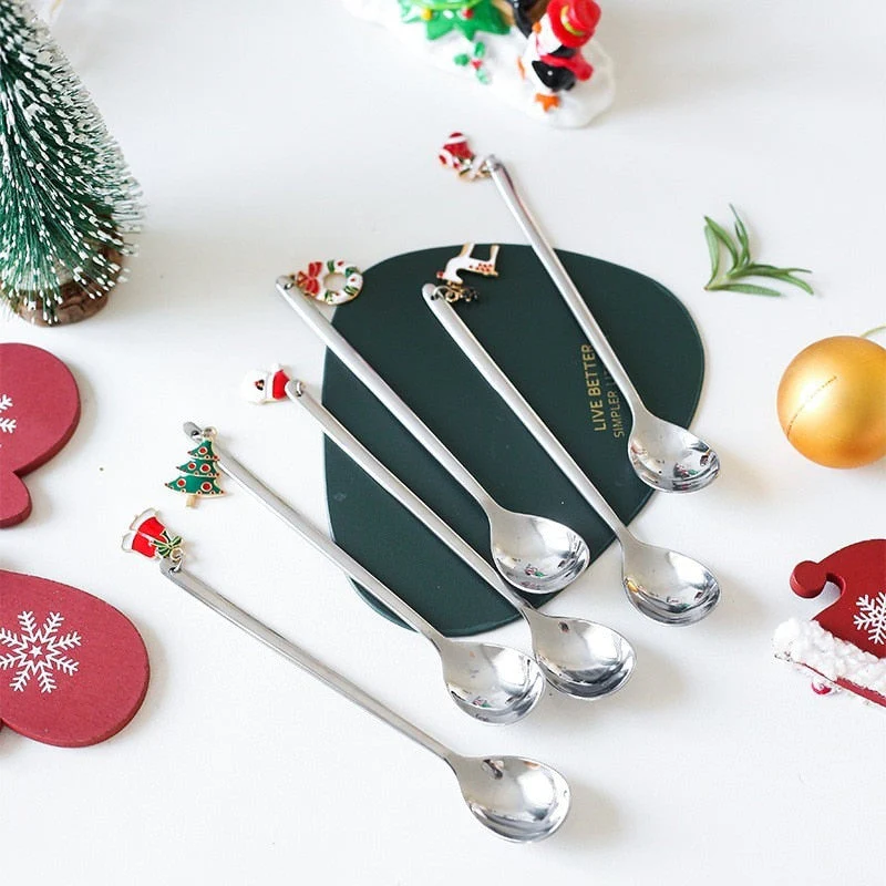 4Pcs Christmas Best Wishes Tableware Set - Image 3