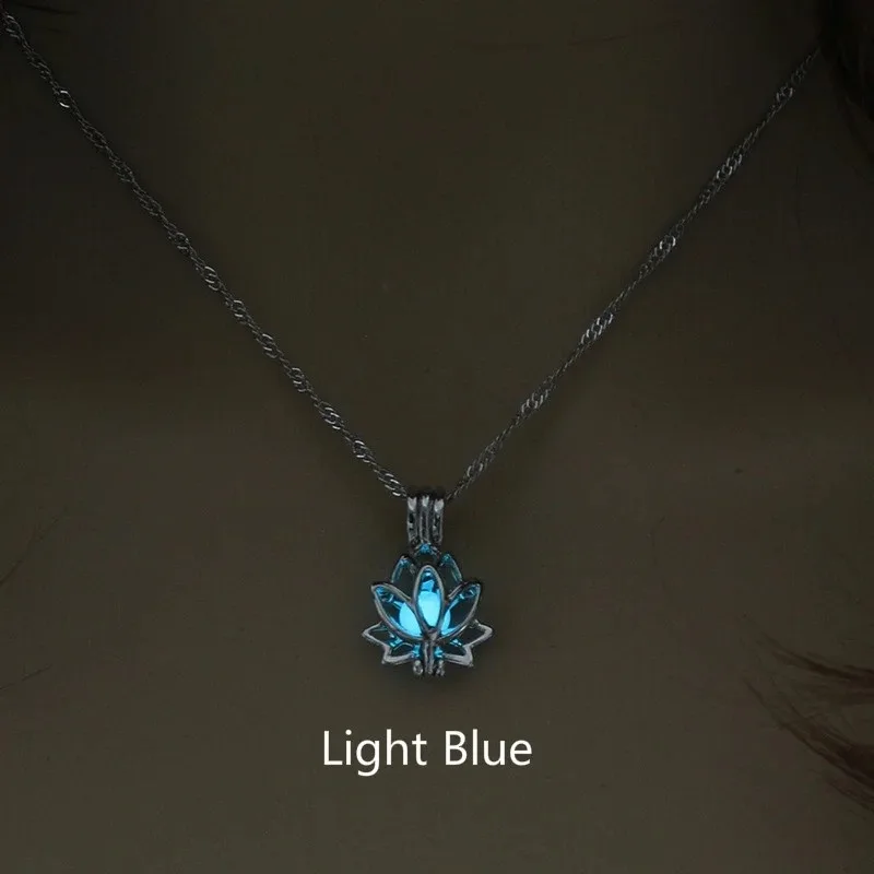 Mystic Moon Glow Lotus Necklace - Image 3