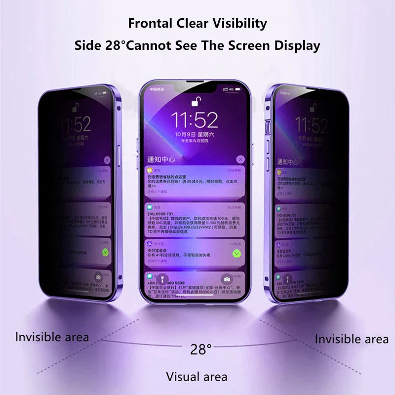 Invisible Shield Full Cover Anti-Peep Privacy  Magnetic Phone Case - Image 3
