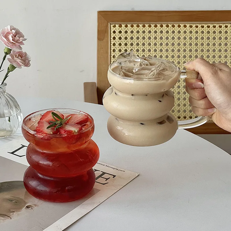 Sleek Glass Irregular Bubble Mug - Image 3
