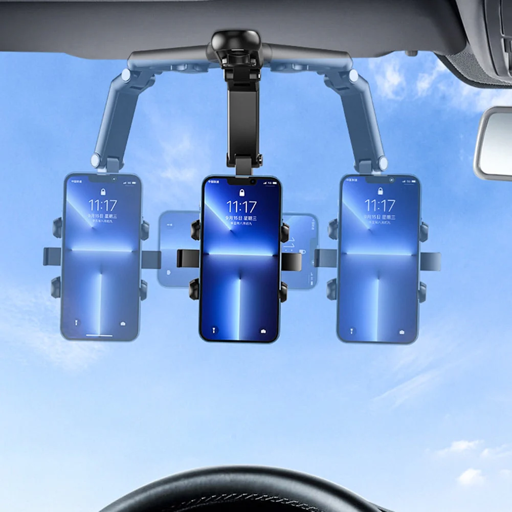 Sun Visor Car Rotating Phone Holder Clip - Image 2