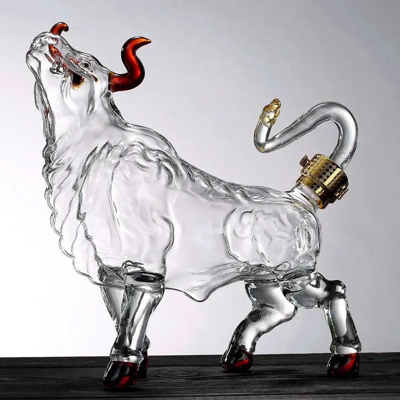 Artistic Bull Glass Decanter - Image 3
