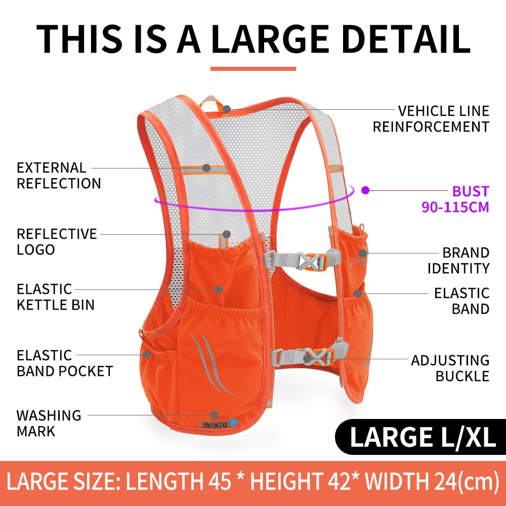 Hike Racer Breathable Vest Running Backpack - Image 3