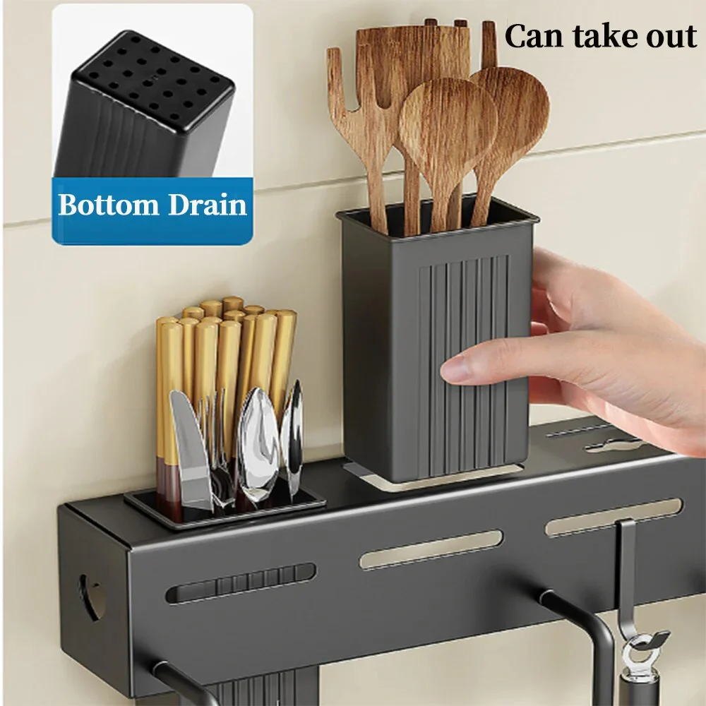 Modern Wall-Mounted Kitchen Organizer Tool Station - Image 2