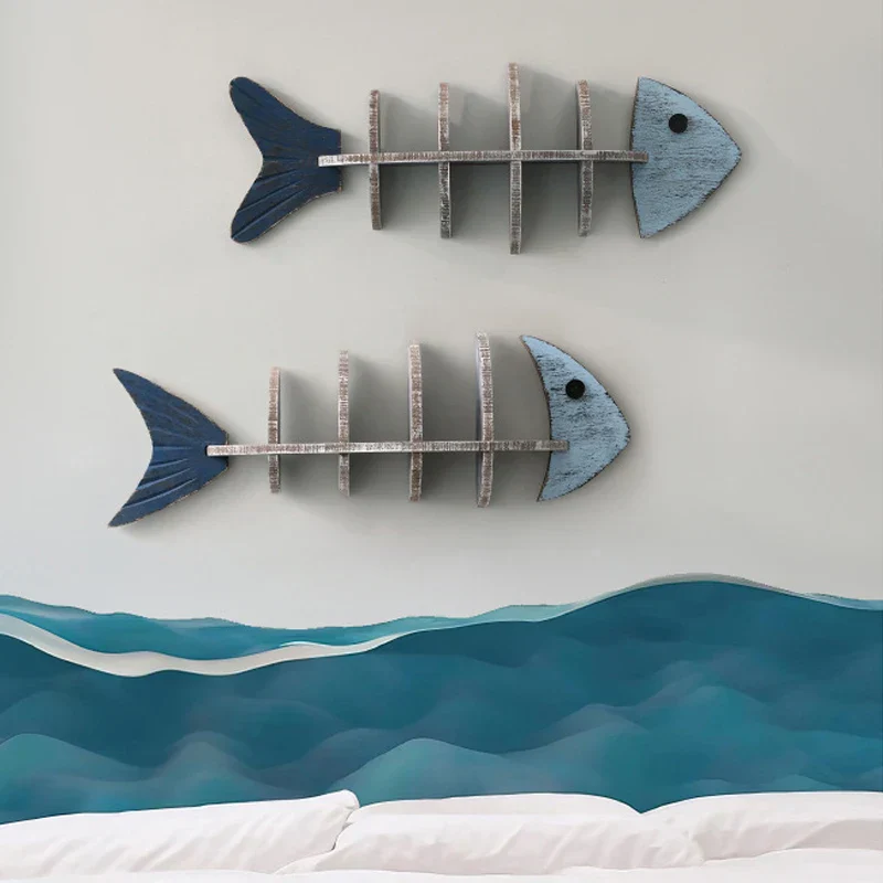 Nordic Fish Wooden Shelf - Image 3
