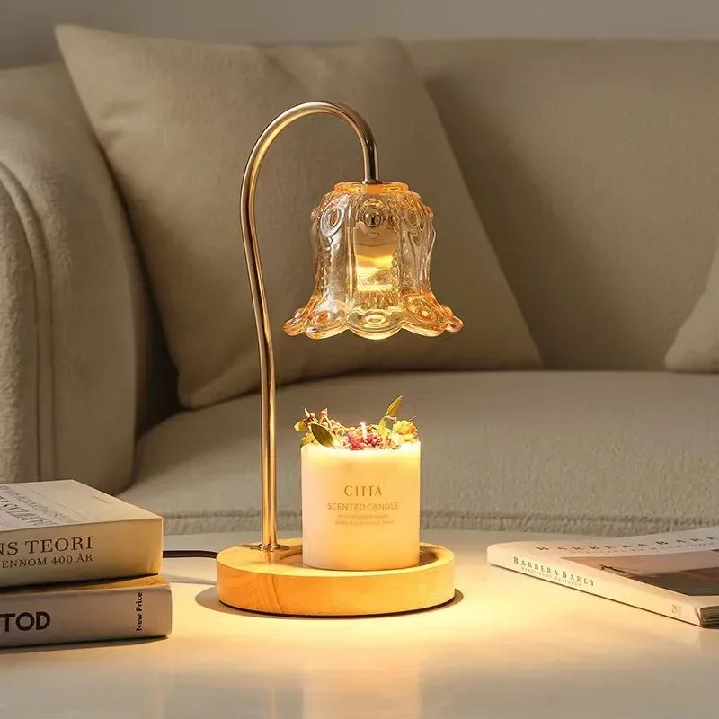 Flower-Shaped Warm Audience Candle Warmer Lamp - Image 2
