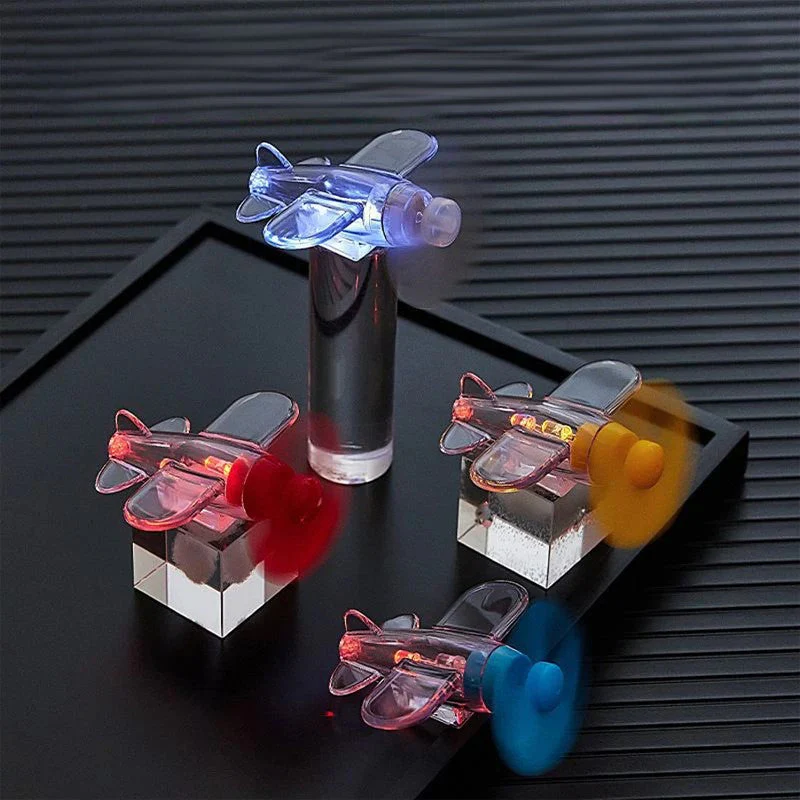 Wind-Powered LED Mini Airplane Car Decor - Image 1