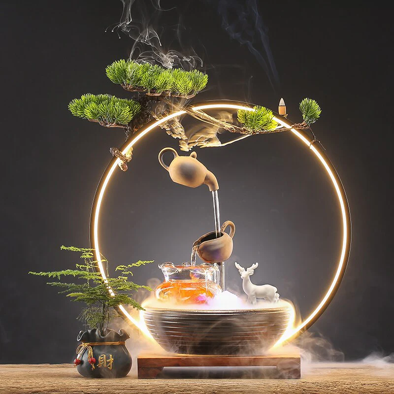 Luxury Waterfall Incense Burner Aromatherapy Mini Fountain - Image 2