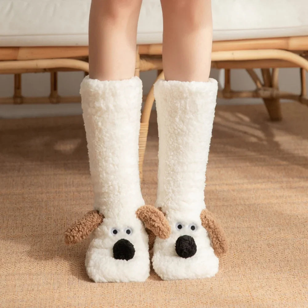Fluffy Ears Cozy Long Socks - Image 1