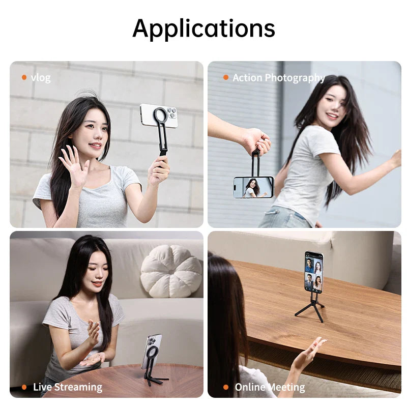 Pocket Size Clip-On Magnetic Foldable Tripod - Image 2