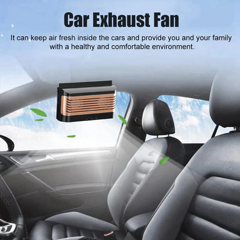 Air Purifier Cleaning System Solar Powered Car Fan - Image 2