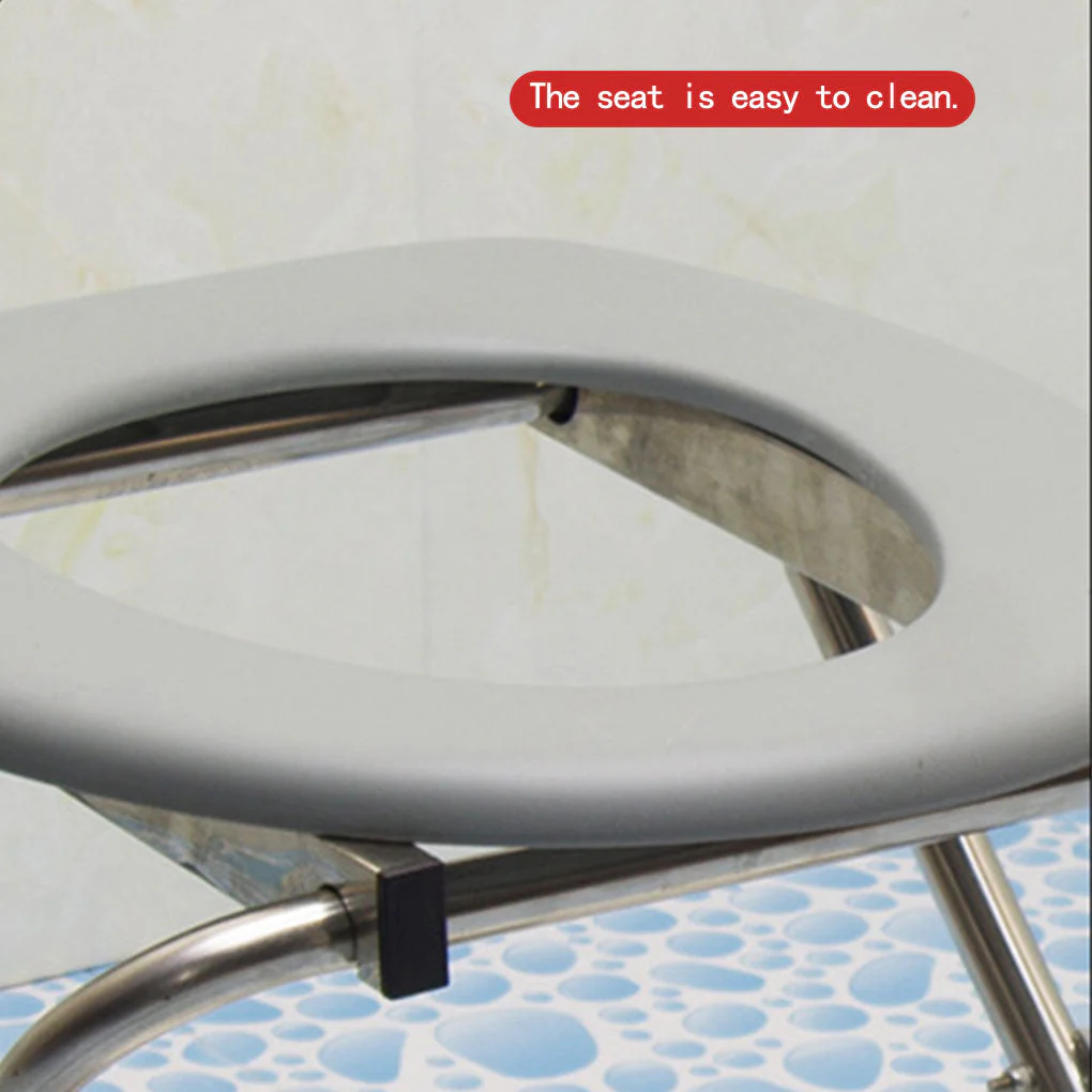 Senior Support Bathroom Helper Foldable Potty Chair - Image 3