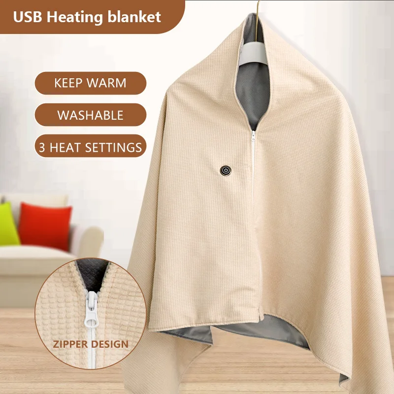 Rechargeable USB Winter Travel Heating Blanket - Image 2
