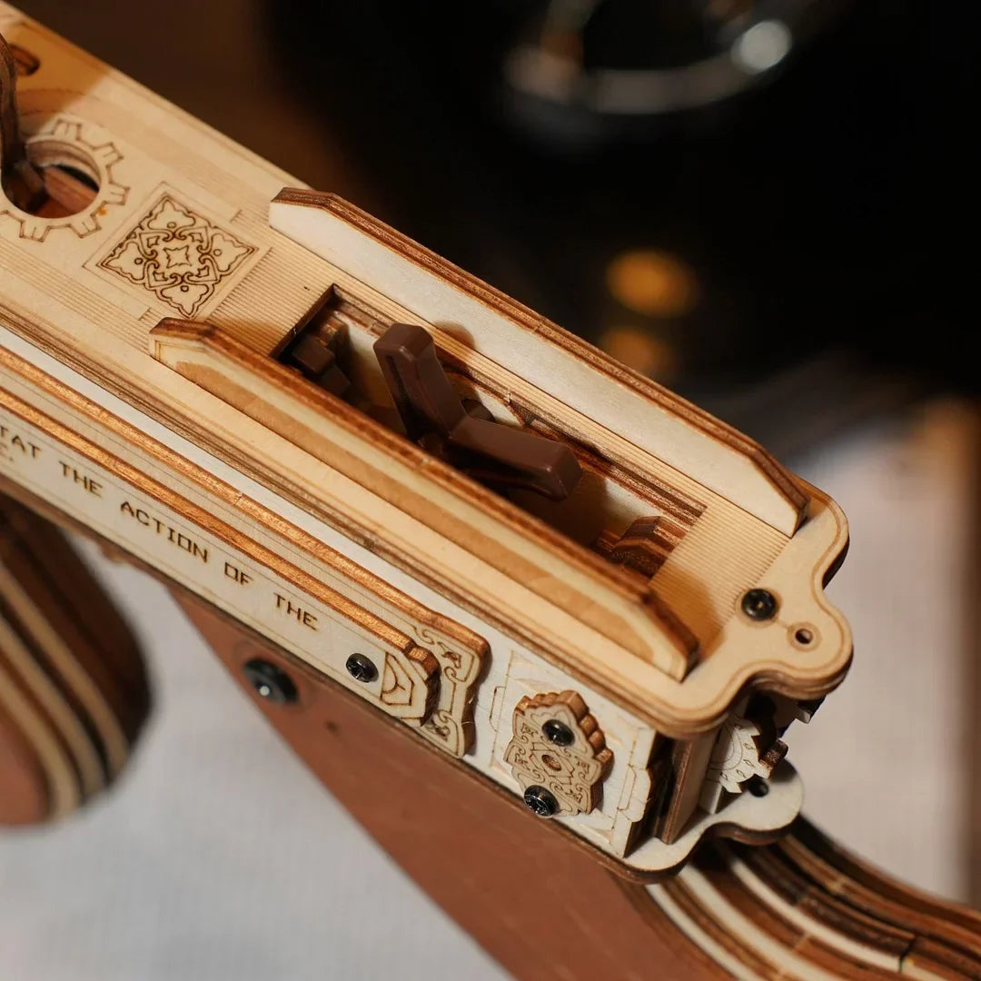 3D Wooden Model Toy Gun Assembly Set - Image 3