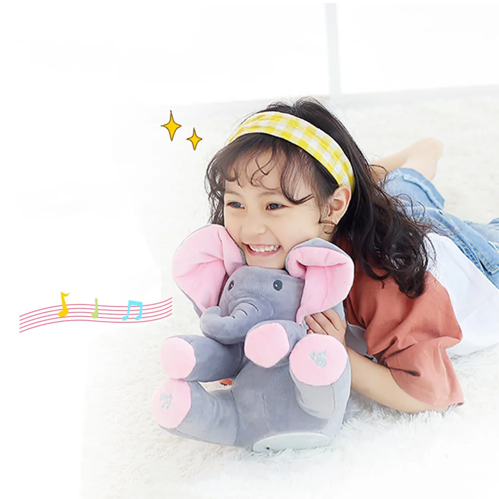 Playful Tunes Electric Hide and Seek Plush Elephant - Image 2