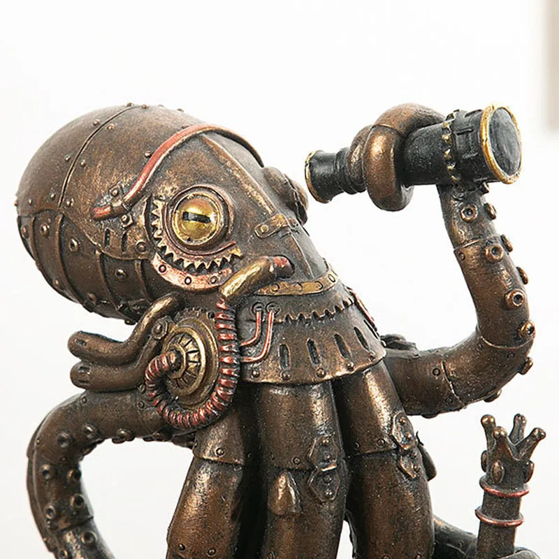 Steampunk Octopus Mechanical Traveler Figurines Home Decors - Image 3