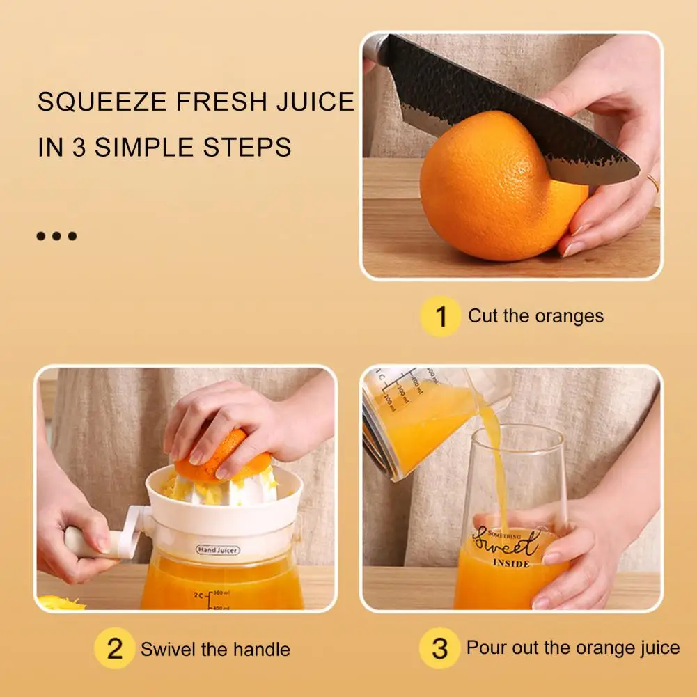 Dual Press Hand Powered Effortless Lemon Fruit Juicer - Image 3
