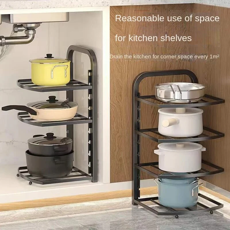 Easy Stack Adjustable Multi-layer Corner Rack - Image 3