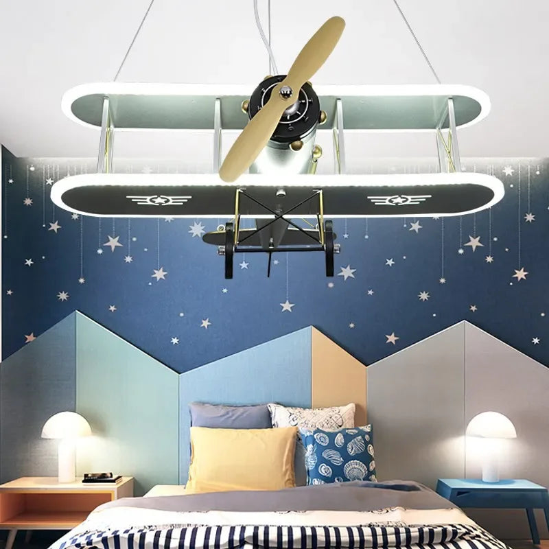 Vintage Plane Fun Bedroom Ceiling Lamp - Image 2