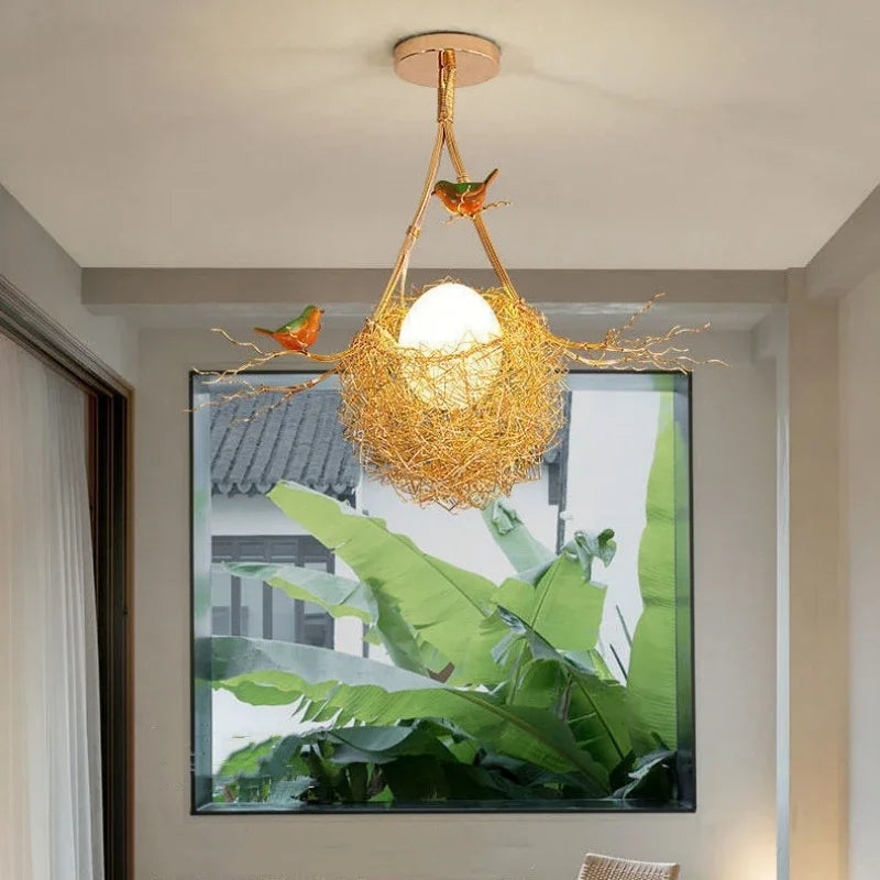 Bird Nest Egg Rustic Minimalist Lamp - Image 3