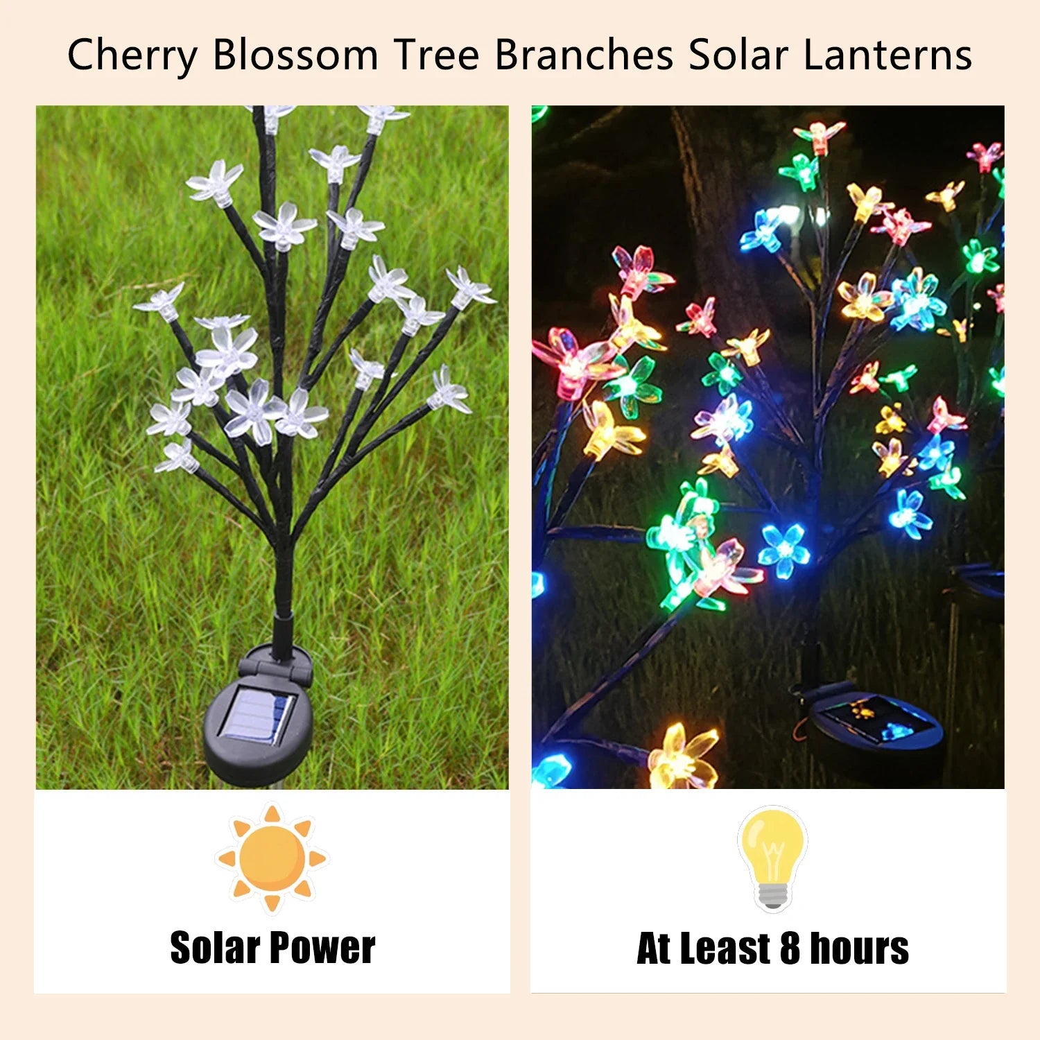 Sakura Tree Solar Flower Pathway Outdoor Lights - Image 3