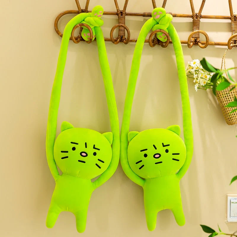 Green Cat Plush Toy Pillow - Image 3