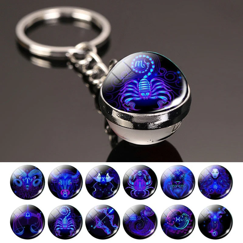 Cosmic Luminous Glass Keychain - Image 2