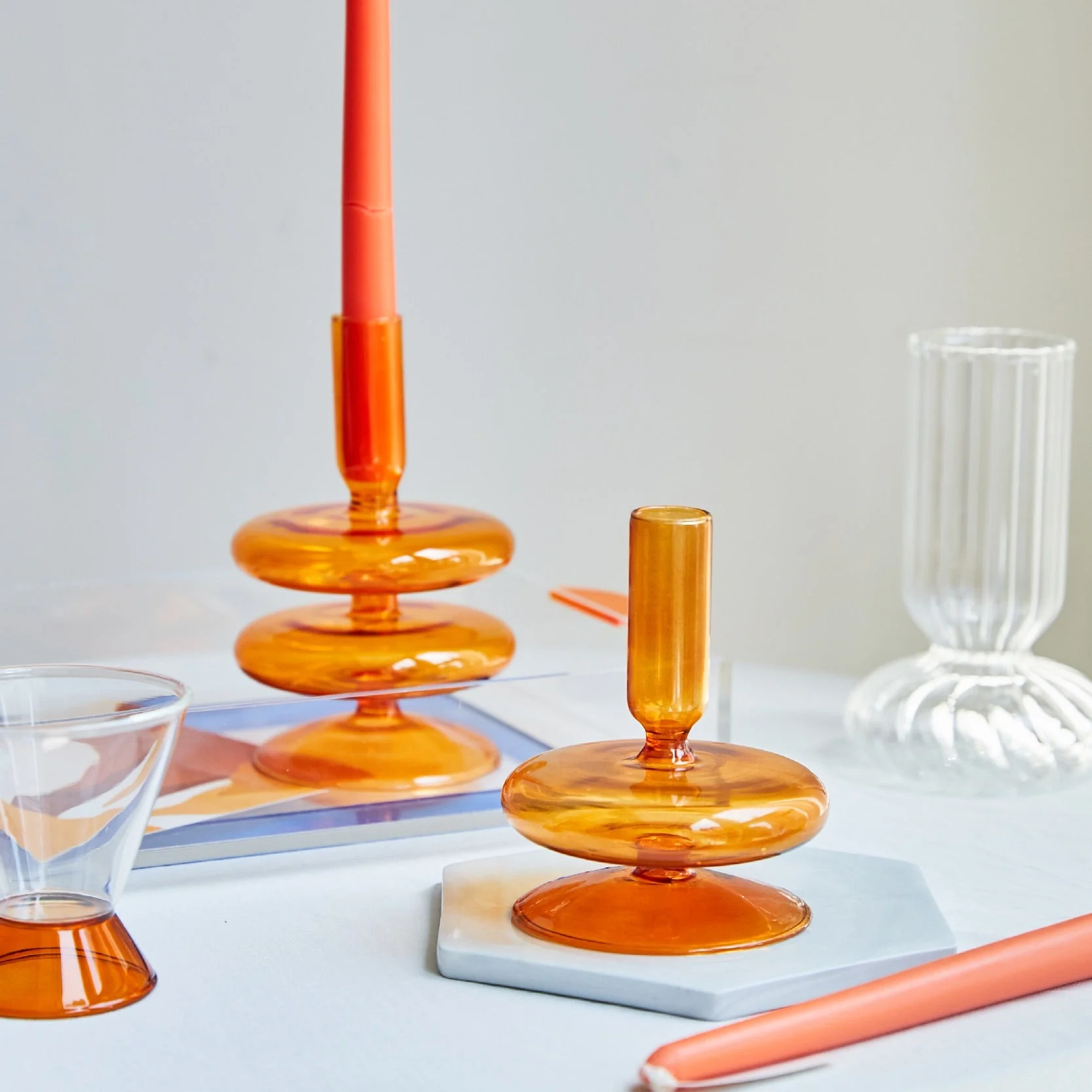 Spiral Geometric Candle Holders - Image 3