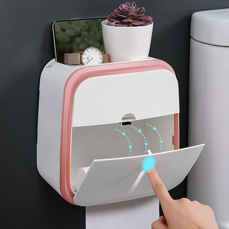 Wall-Mounted Bathroom Organizer Tissue Box Holder - Image 3