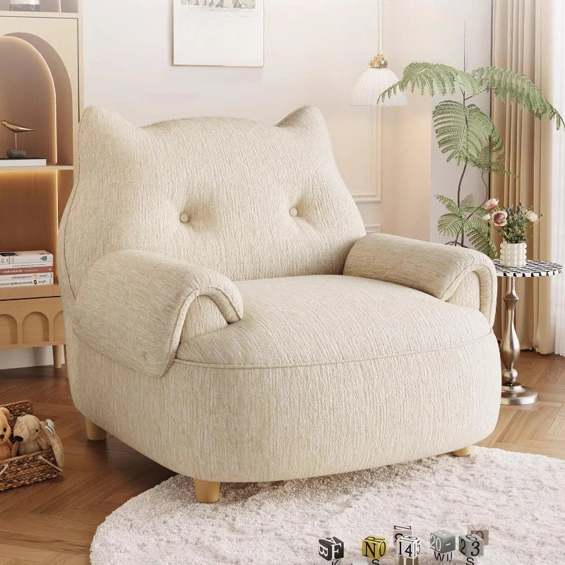 Cat Ear Minimalist Oversized Lounge Armchair