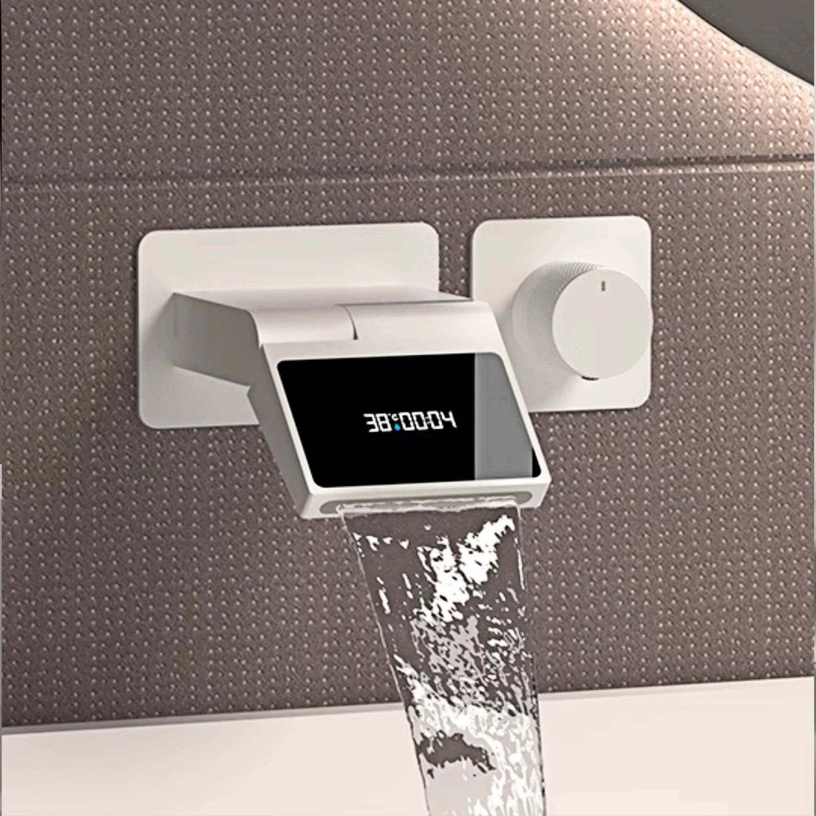 Intelligent Luxury Hidden Handle LED Digital Bathroom Faucet - Image 2