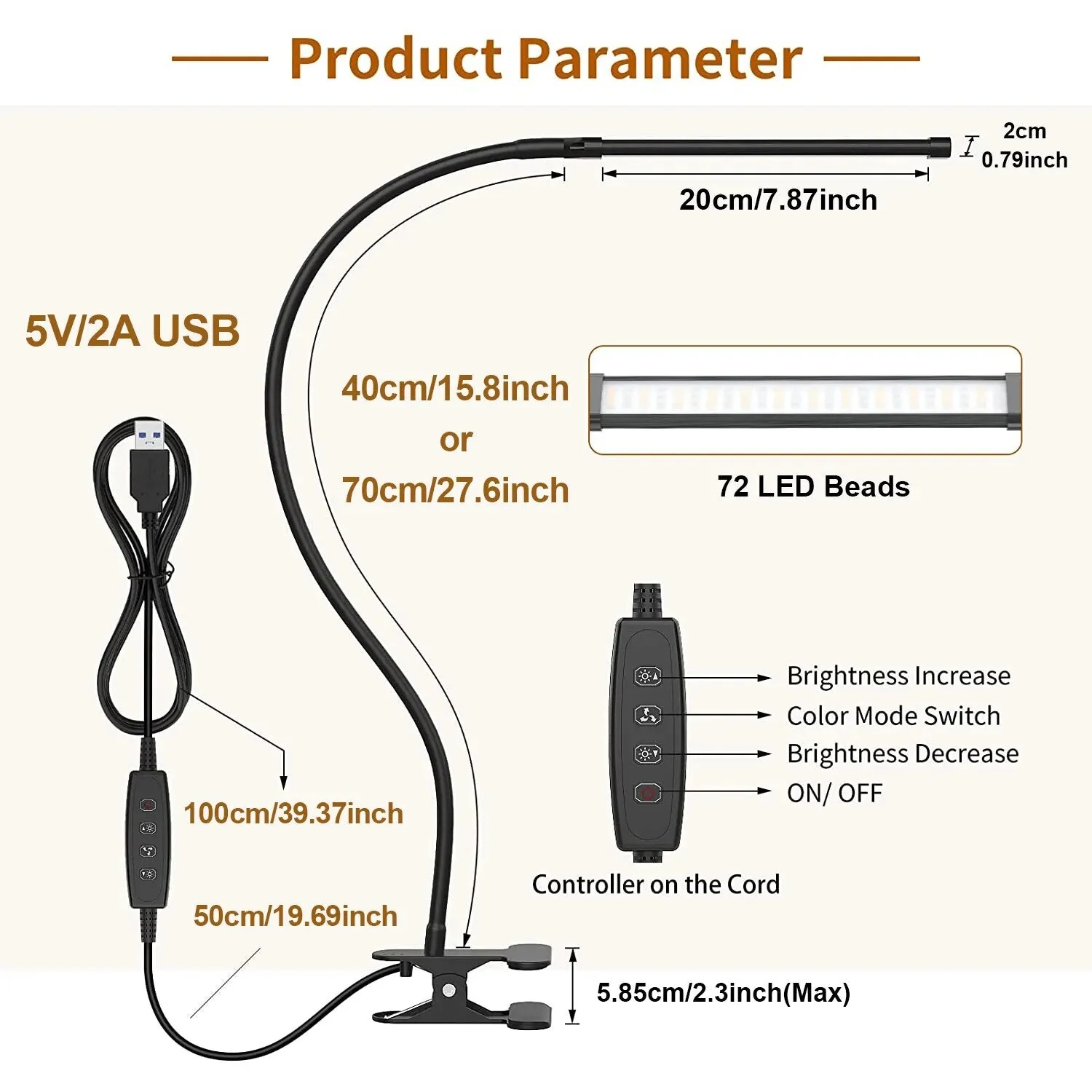 Adaptive Workspace Dimmable Flexible LED Lamp - Image 2