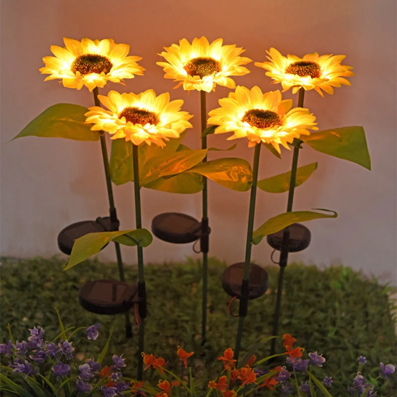Sunflower Waterproof Solar Led Garden Lights - Image 1