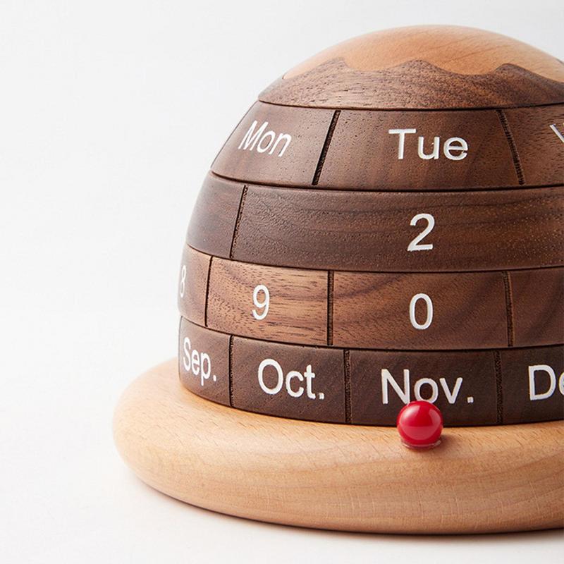 Unique Planet Wooden Table Calendar - Image 2