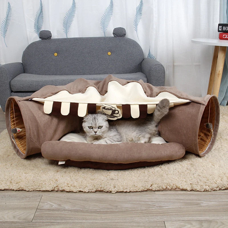 Pet Crawl Foldable Bed Tunnel Toy House - Image 2