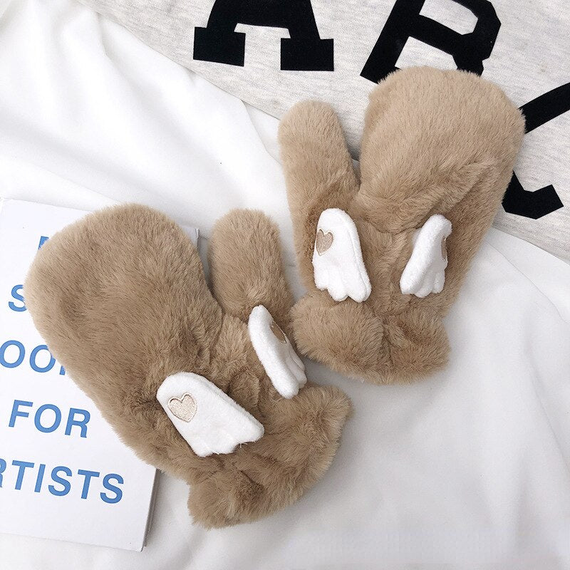 Angel Wings Warm Cute Gloves - Image 3