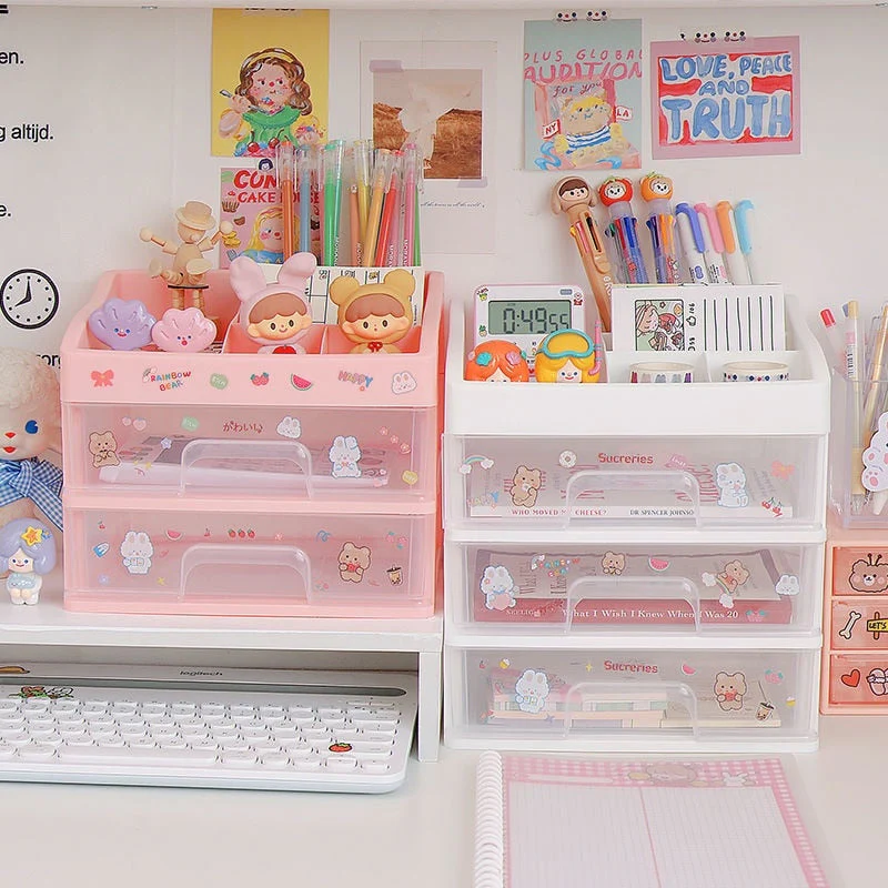 Tidy Tower Desk Organizer Storage Box - Image 1