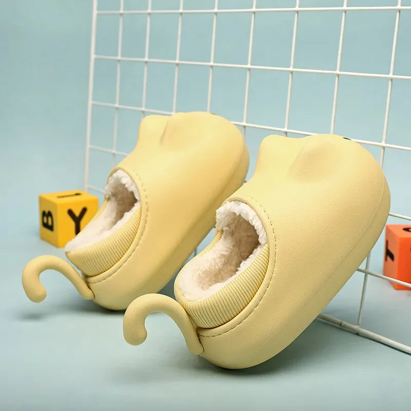 Cozy Cat Winter Kids Plush Shoe - Image 3