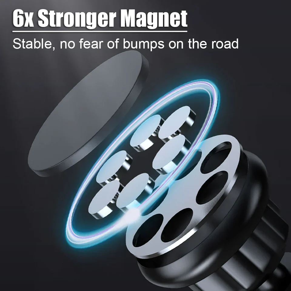 Magnetic Car Dashboard Long Handle Phone Holder - Image 2