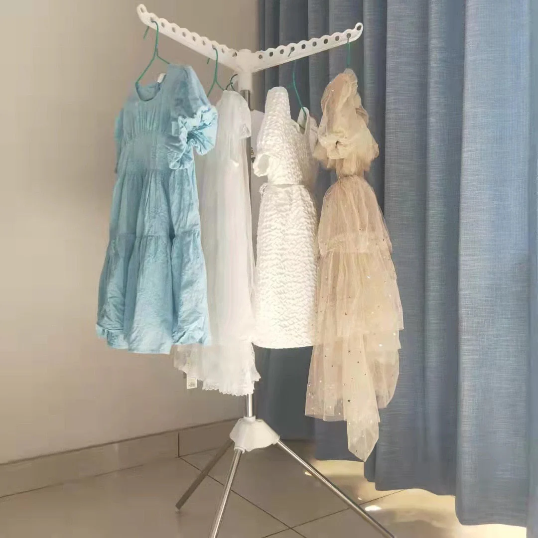 Portable Stainless Steel Triangle Clothes Drying Hanger - Image 2