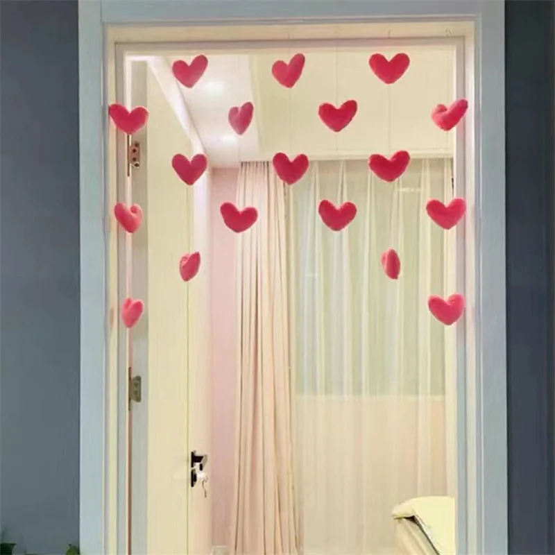 Cute Hanging Pink Heart Doorway Decor - Image 3
