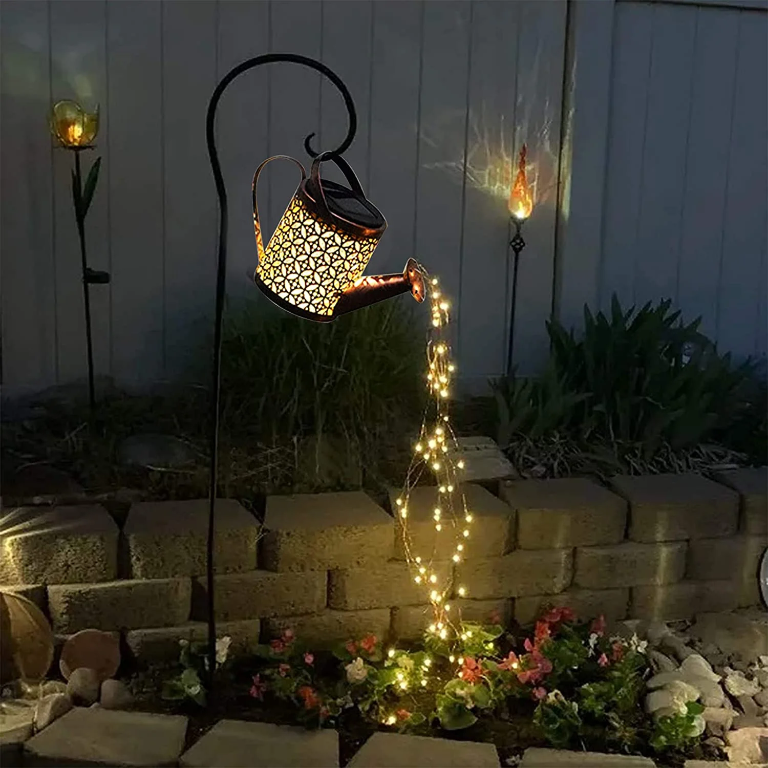 Garden Watering Solar-Powered Can Patio Light - Image 1