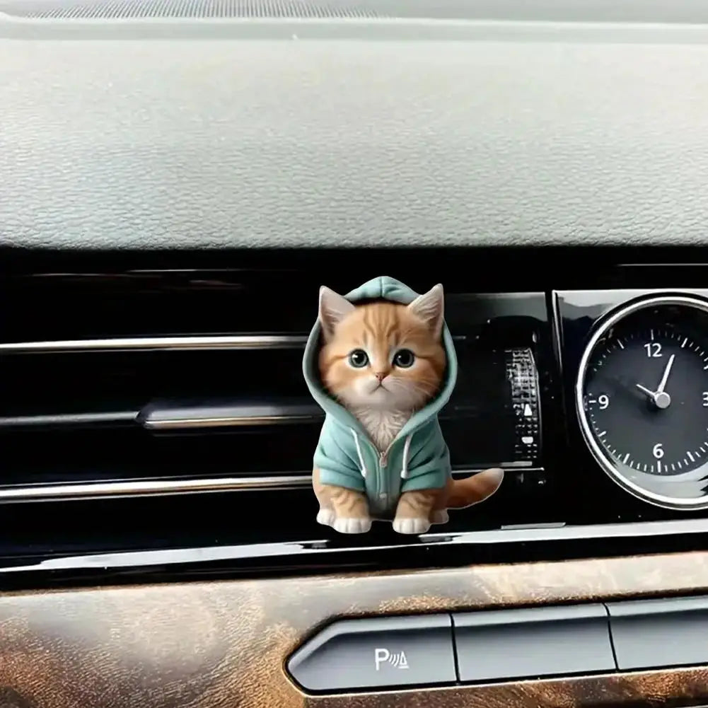 Cool Hoodie Cat Clip-On Car Freshener - Image 3