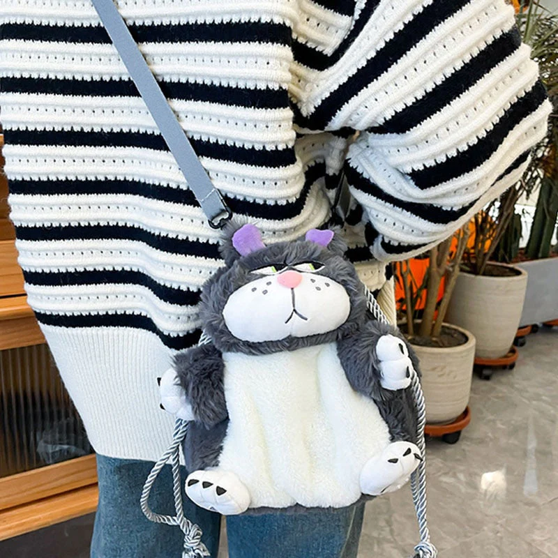 Bored Plush Cat Shoulder Bag - Image 2