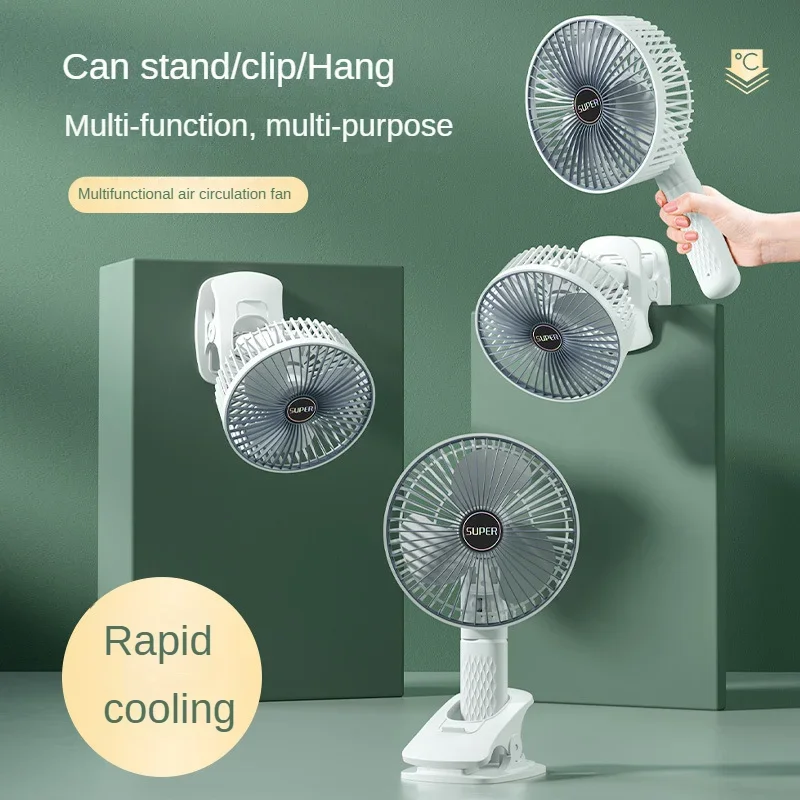 Clip-on Portable Compact USB Rechargeable Cooling Fan - Image 3